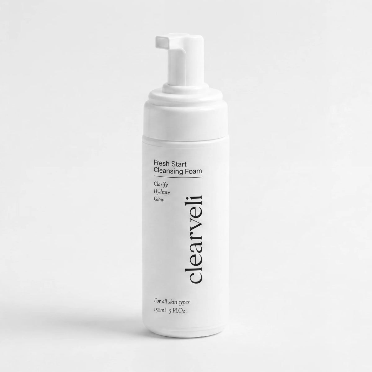 Clearveli Fresh Start Cleansing Foam bottle, front view